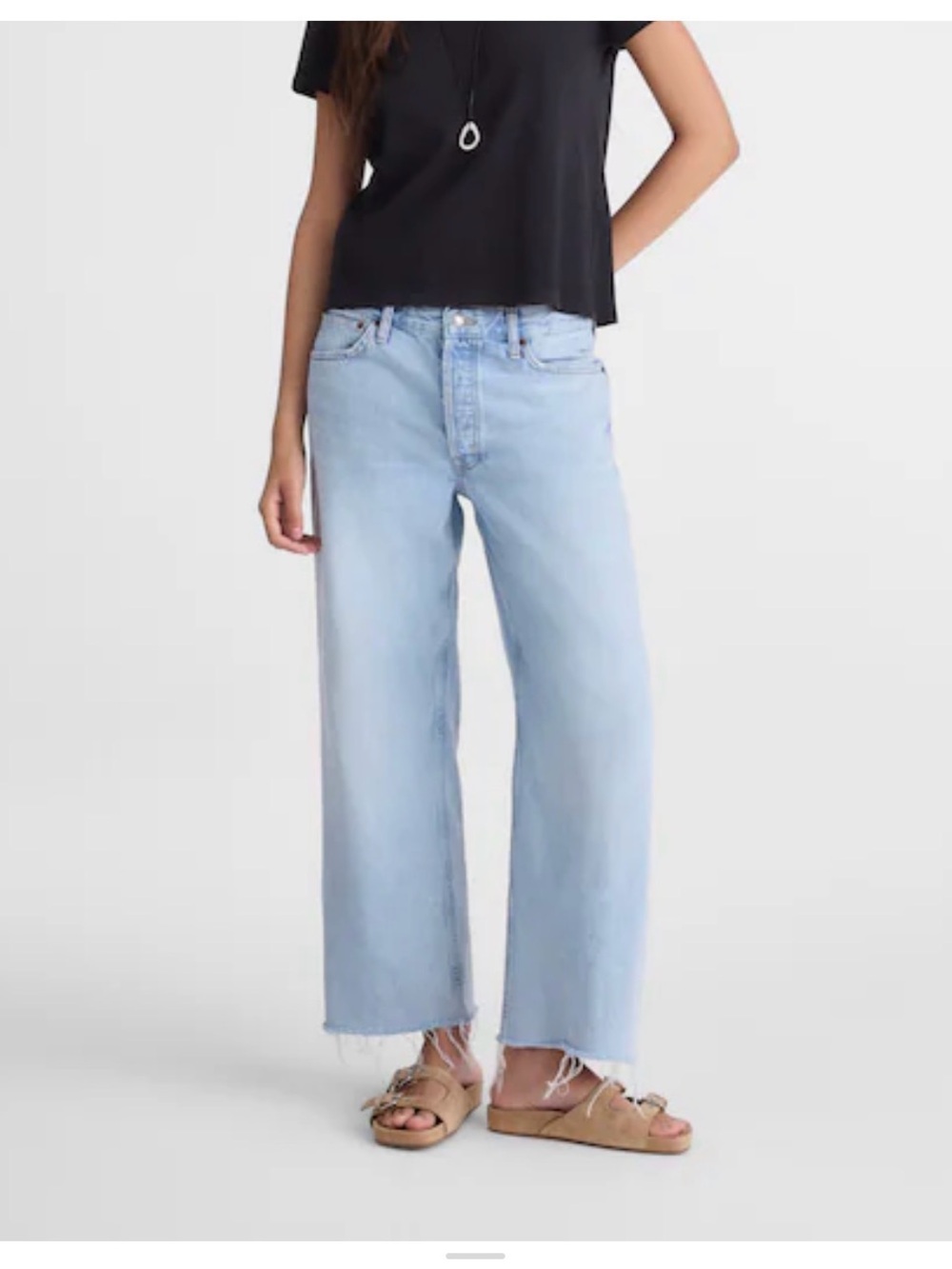 Madewell Low Slung Baggy Crop Jeans
